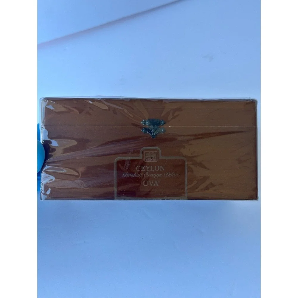 Vintage Fortnum & Mason Famous Teas Ceylon UVA Wooden Box Collectible B-7